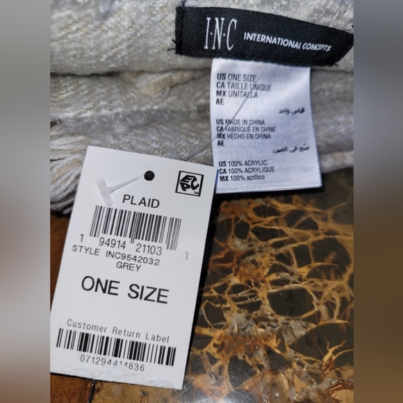 Chic White Textured Scarf by INC - Picture 4 of 4